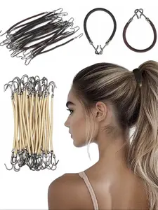 Hair Extension Hooks, Hair Extension Tools, Hair Accessories for Women & Girls, Styling Tools Holder Bungee Bands