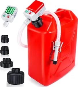 Calmara Auto-Stop Fuel Pump: No-Spill Technology, 3.2GPM Fast Transfer, Cordless & Portable with 4 Adapter Kit