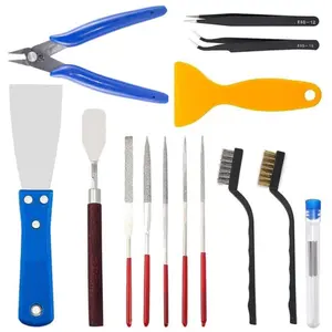 23Pcs 3D Printer Tool Kit, 3D Printer Accessories Removal Tools Includes Nozzle Cleaning Kit, Putty Knife Scraper, Brushes, Tweezers, Diamond Files for 3D Prints Cleaning Finishing