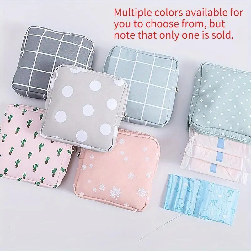1pc Portable Sanitary Napkin Storage Bag - Girls' Cosmetic Lipstick Pouch with Travel Headset Coin Organizer - Convenient and Discreet Storage for Personal Items, Multifunctional Storage Bag, Portable Storage Bags