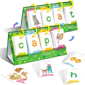 Shape & Color Recognition Word Game, 1 Set Flash Card Word Game, Flashcards Learning Alphabet, Parent-child Interactive Card Game, Educational Toy for Kids