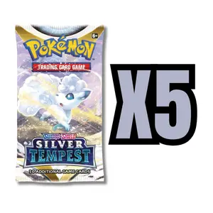 Silver Tempest Packs - 5 Pokemon Booster Packs