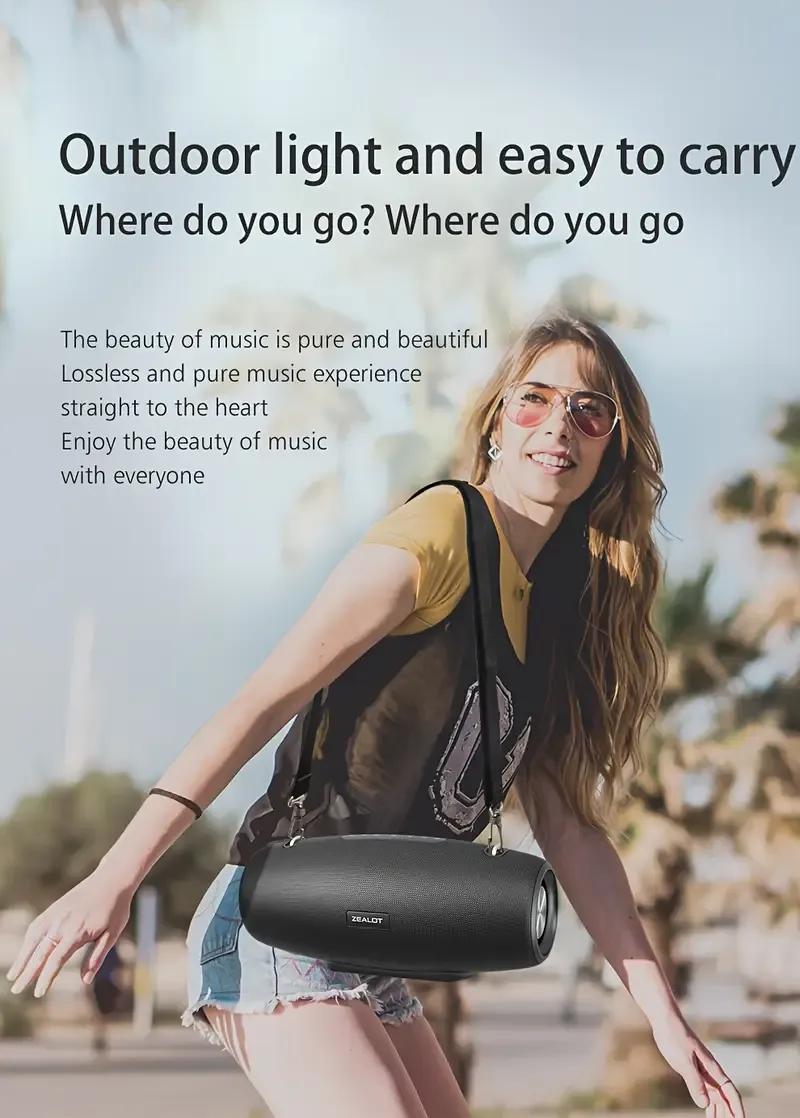 ZEALOTs S67 Portable Wireless Speaker, Large Power 60W High Volume Speaker, Waterproof Bluetooth-compatible Speaker for Outdoor, Indoor, Camping, Party, Portable Speakers