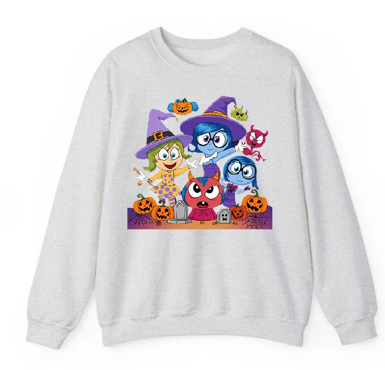 Inside Out Characters Sweatshirt, Inside Out 2 Shirt, Inside Out Group Matching, Family Party Sweatshirt Everyday Soft Sweaters Tops Women Lady Comfort