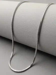 Titanium Steel Square Snake Bone Necklace, Unisex Hip Hop Trendy Small Fragrance Sweater Chain Clavicle Chain Stainless Steel Jewelry