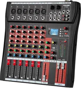6-channel Professional mixer audio Bluetooth U disk 48V Phantom Power Source USB recording,dj mixer,Suitable for beginners as well