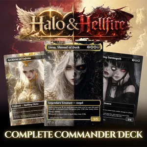 Halo & Hellfire – Angel vs Demon EDH Commander | 100 Cards + Tokens | Custom MTG Proxy Full Deck