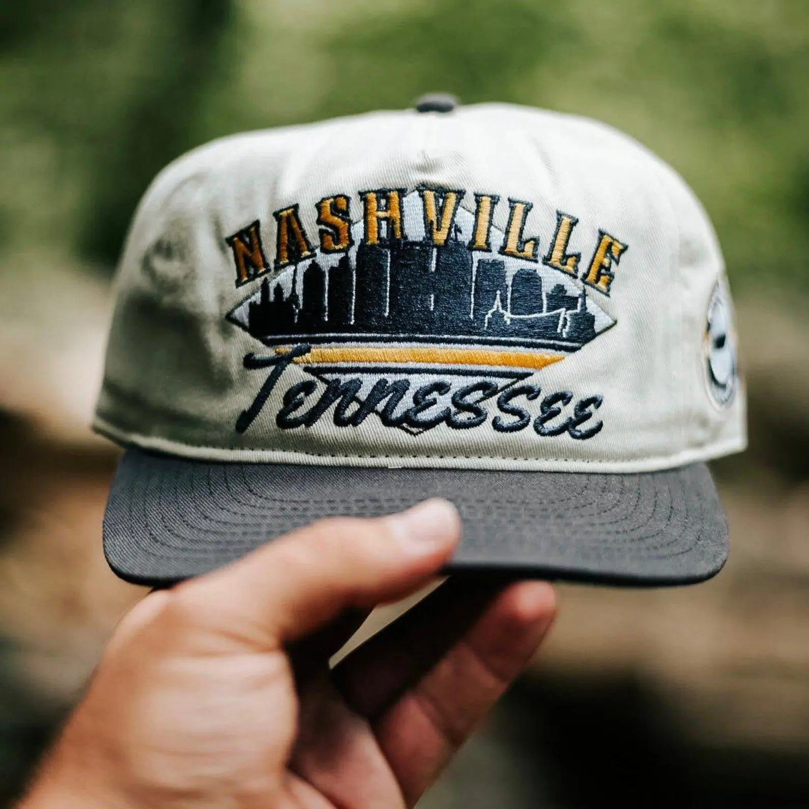 Nashville Vintage Snapback Cap, Retro Embroidered Tennessee Trucker Hat, Music City Streetwear Hat, Adjustable Souvenir Cap, Gift for Him