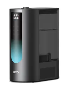 DREO 1.06 gal Cool Mist Humidifier with Night Light for Large Roorm 36H Runtime Top-Fill 28dB Quiet for Bedroom, Black