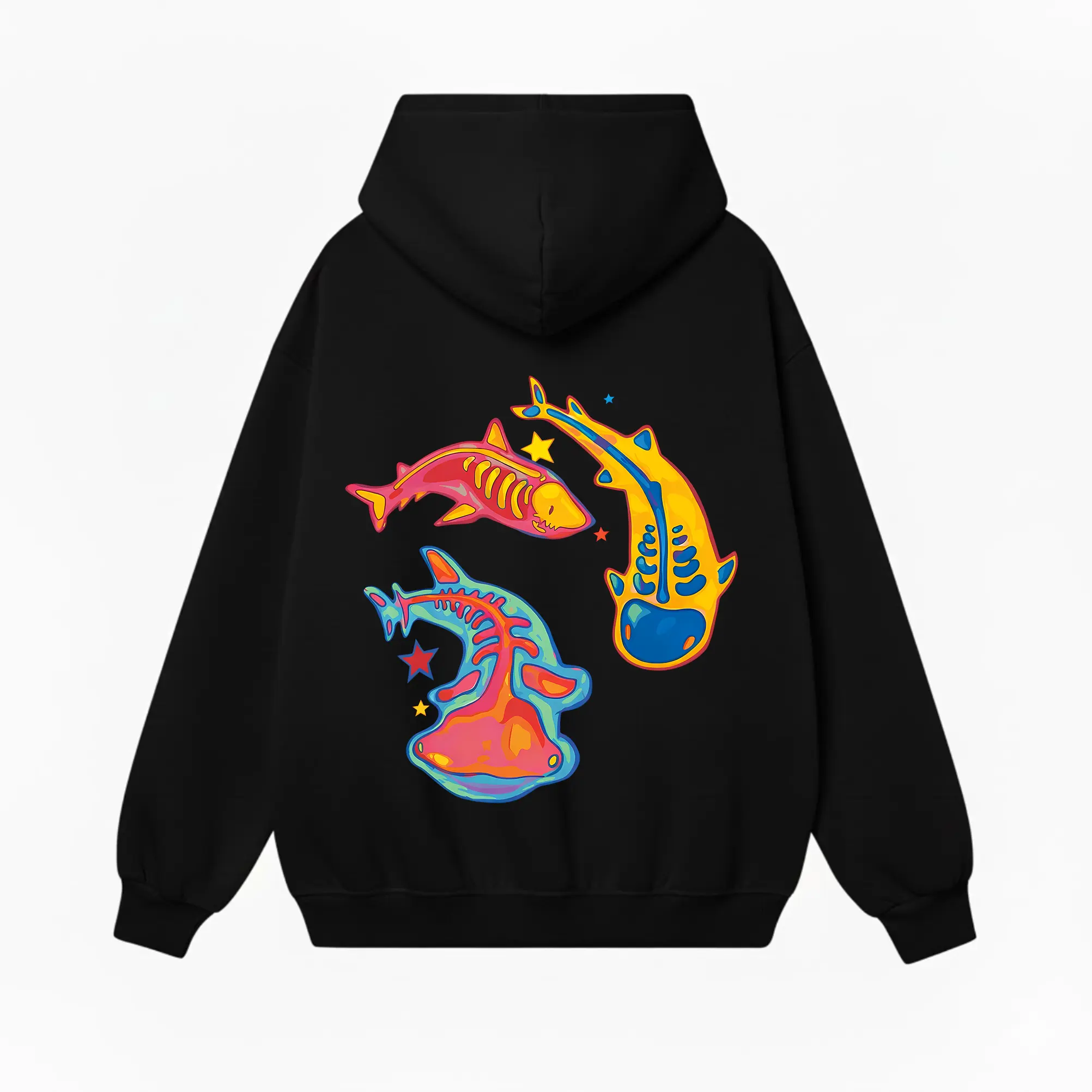 Enigma of Sharks Back Print Casual Shirt, Spring Statements