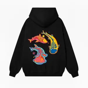 Enigma of Sharks Back Print Casual Shirt, Spring Statements