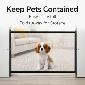 2026 New Pet Isolation Net, No Drilling Foldable Cat Dog Protective Fence, Home Corridor Balcony Safety Barrier, Expandable Anti-Escape Mesh Gate