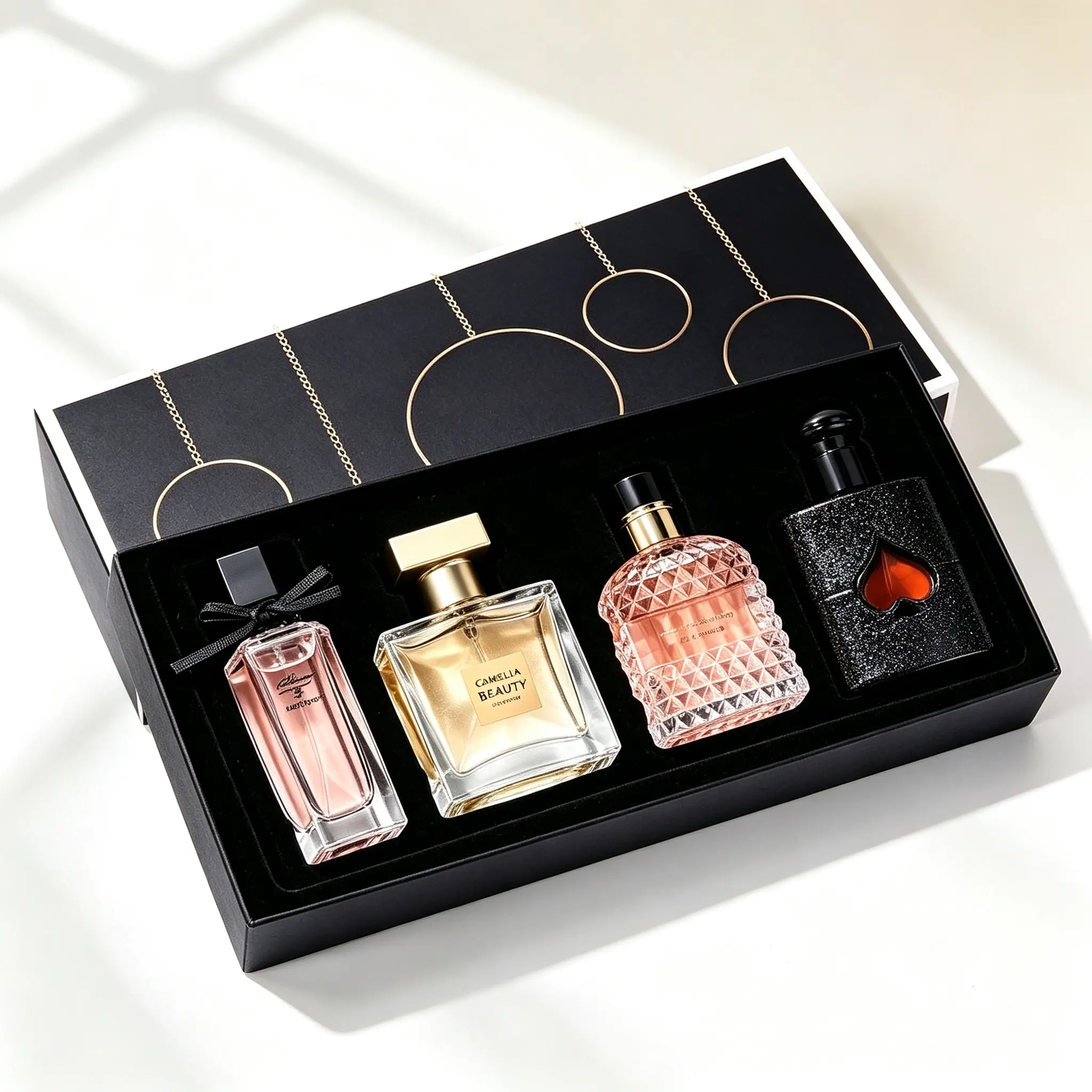 Women's Angel Elves Fragrance Set - 30mL*1 + 25mL*3 - The Language of Flowers, Pink Pepper&Orange Blossom, Pear&Coffee, Vanilla Addiction, Unique Blend, Long-Lasting Colognes, Fresh Scent, Holiday Gift