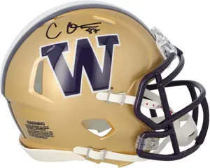 Cade Otton Washinton Huskies Autographed Riddell Speed Mini Helmet - Fanatics Authentic Certified