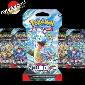 Stellar Crown Sleeved Booster Pack - Scarlet & Violet - 10 cards - English - Pokemon Trading Game TCG