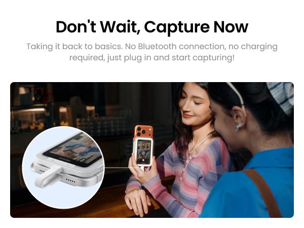 Insta360 Snap Selfie Screen - 4K Magnetic Selfie Monitor Screen for Selfie, Vlogging, Compatible vith iPhone & Android, Touchscreen Control, Wired Instant Connection