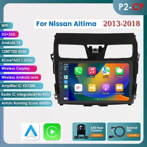 Car Intelligent Systems For 2013-2018 Nissan Altima with CarPlay Car Radio Android 13 GPS FM RDS Stereo SWC