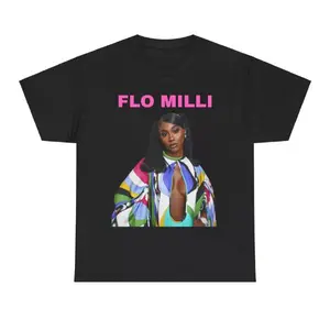 Flo Milli T-Shirt,Rapper Graphic Tee,Hip Hop Merch,Unisex Cotton T-Shirt,Short Sleeve,Casual Streetwear for Men,for Women,Trending,Viral,Gift For Him And Her