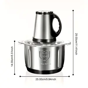 Electric Meat Mincer Grinder Stainless Steel Chopper 5L Food Processor Garlic Mud Maker Blender Large Capacity Kitchen Utensils BALASHOV