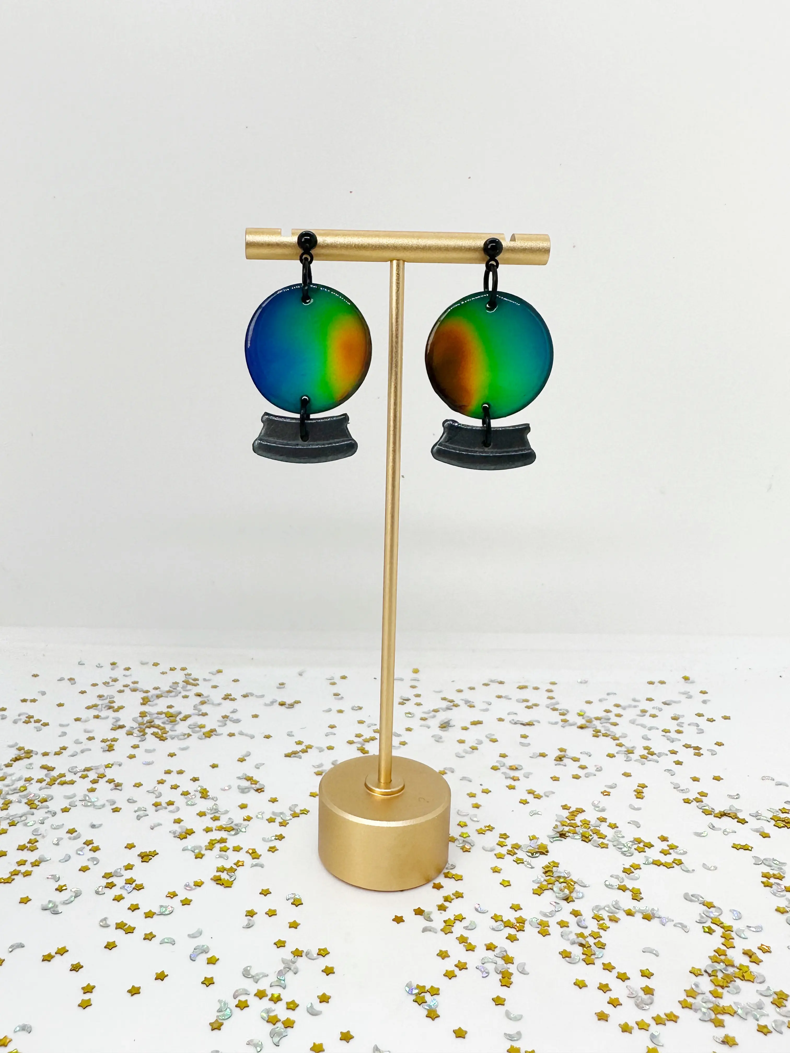 Magic Mood Changing Crystal Ball Earrings