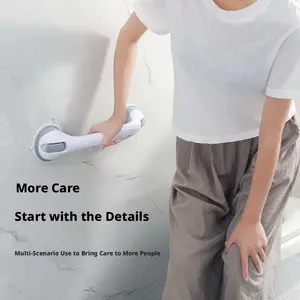 No-Drill Bathroom Grab Bar, Strong Suction Non-Slip Handle, Elderly Safety Support, Adjustable Height Vacuum Cup, Easy Installation, Home Stick