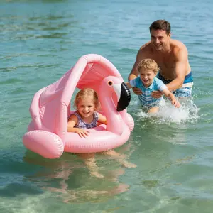 Swan Shape Inflatable Boat, Kids Water Play Swimming Ring, Pool Chair Float, Pool Float Lounge, Fun Parent-Child Interactive Pool Toy, Essential Beach and Pool Accessory