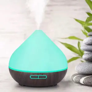 500ml Aromatherapy Diffuser with Remote  Ultrasonic Humidifier, 6 Oils & Color LED Lights