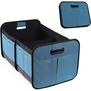 Car Trunk Organizer, Storage for SUVs or Sedans, Foldable Cargo Containers with 9 Pockets and Reinforced Handles, with Non-Slip Bottom, Collapsible Storage for SUVs, Sedans, or Any Cars
