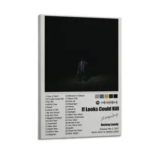 If Looks Could Kill Destroy Lonely Canvas Poster Painter Living in Art Deco Strong Wall Design Painting Hallway Bedroom Living Room Decorated Poster