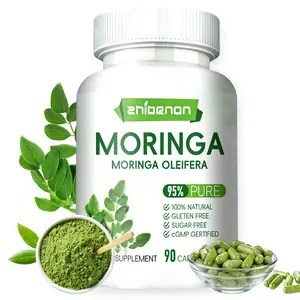 ZHIBENON  Moringa 7.00mg per serving -30/60/90 capsules - Moringa for daily immune, energy, and skin health support * - Green superfood - Third party testing, gluten free
