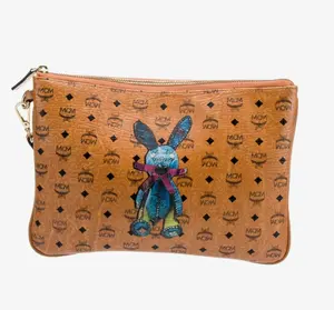Pre-owned MCM canvas Backpacks Monogram Visetos Medium Rabbit Pouch Z 1004