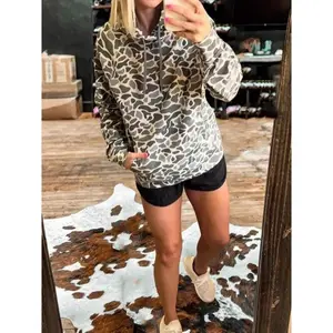 2025 Fall Winter Unisex Long SleeveHoodie with Camo Print - TrendyEurope & America Style Can be used with raincoat