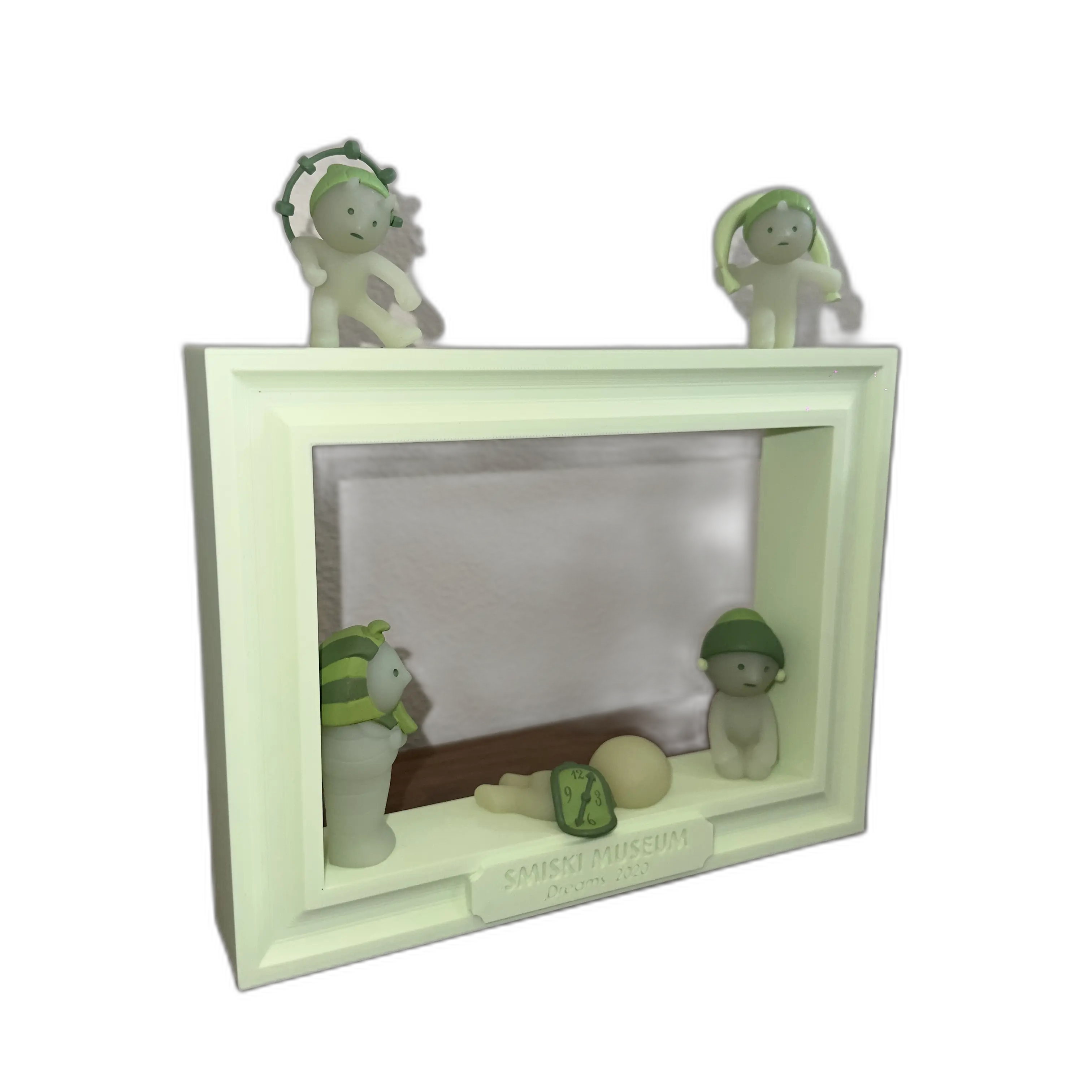 Smiski Frame - Smiski Square Shelf - 3D-Printed Display Organizer with Smiski Character Designs