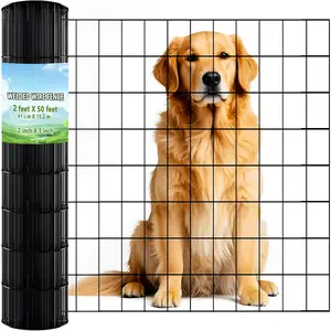 Welded Wire Fence 2ft x 50ft Mesh Size 2-Inch x 3-Inch Wire Mesh Roll Chicken Wire Metal Fencing Poultry Netting for Garden Fence,  Barrier (USE 3 FT )