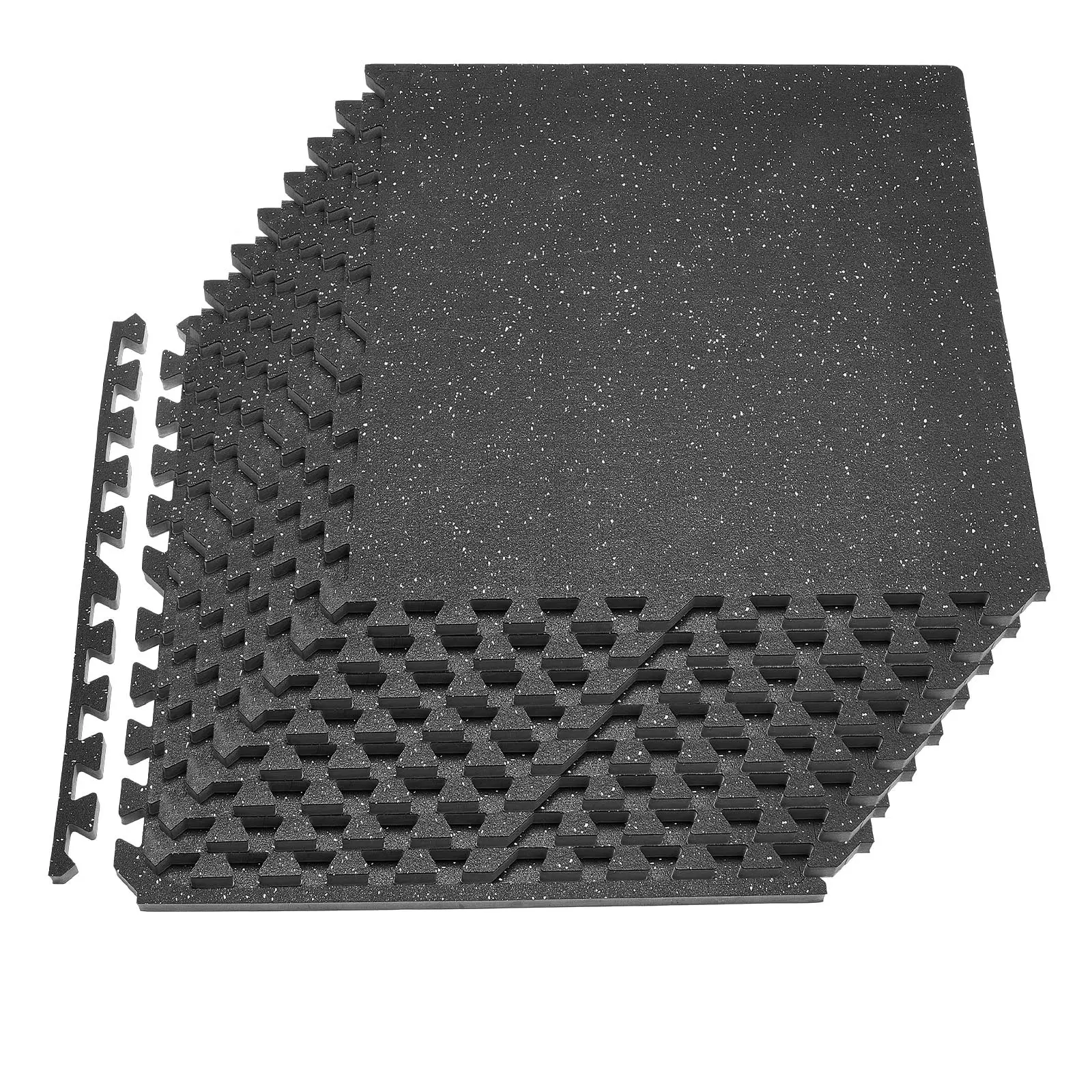 【SummerFinds】VEVOR Puzzle Exercise Mat, 12 PCS Fitness Equipment Mats, 24 x 24 x 0.79 in, High-Density EVA Foam Mats Set, Interlocking Rubber Soft Tiles, Protective Floor Padding with Gray Dots for Home Gym Office