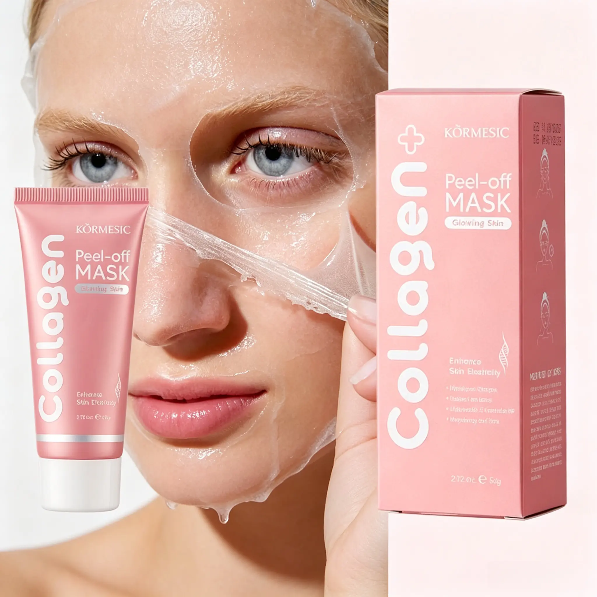 Kormesic Collagen Jelly Face Mask - Unisex Use Skin Care, Anti-Wrinkle Firming Moisturizing Hydrating Face Masks, Suitable All Skin Types, Fine Lines Reducer, Daily Repair & Soothing Treatment