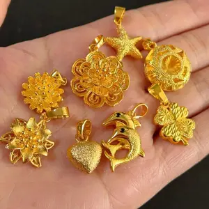 Stainless Steel Flower Heart Bead Animal Charm Pendants for Necklace DIY Accessories for Jewelry Making Wholesale