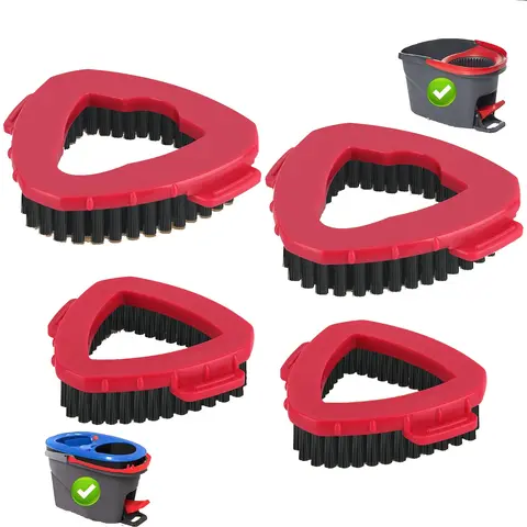 Spin Mop Scrub Brush Replacement Head, Compatible with O-Cedar EasyWring 1 Tank System, Sturdy PP Hard Bristle Head, Safe for Tiles, Glass, Walls, Tubs, Home Bathroom Floor Cleaning Supplies