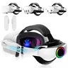 Hurra Lightweight 17.6oz Fast Rechargeable Battery VR Head Strap, Universal 20W Fast Charging Elite Strap with RGB Battery Pack, Enhanced Visibility, 6-8H Extended Playtime for Meta/Oculus Quest 2/3/3S VR Accessories