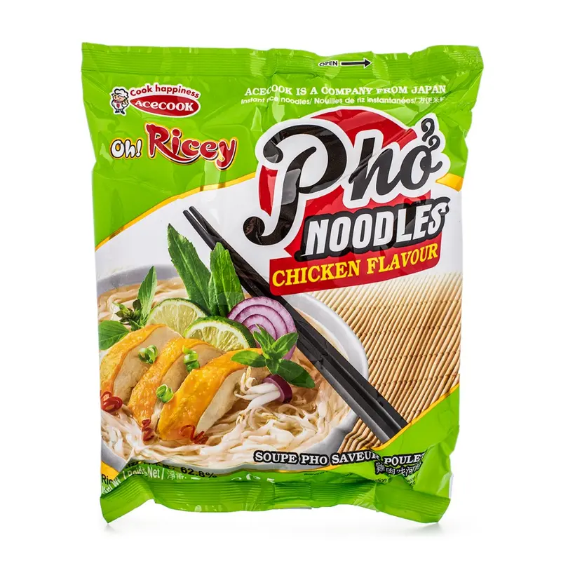 Acecook Oh! Ricey Rice Noodles Pho Chicken Flavor (Bag) 2.5 oz