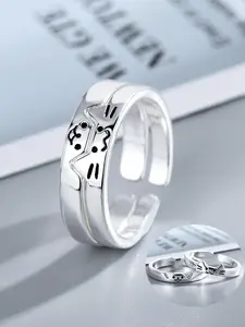 Cat & Dog Friendship Rings, Adjustable Silver Matching Rings. Cute animal design for best friends, couples or family. Comfortable open fit, ideal for birthdays, Christmas, Valentine’s. A gift for your special someone, Jewelry Gifts