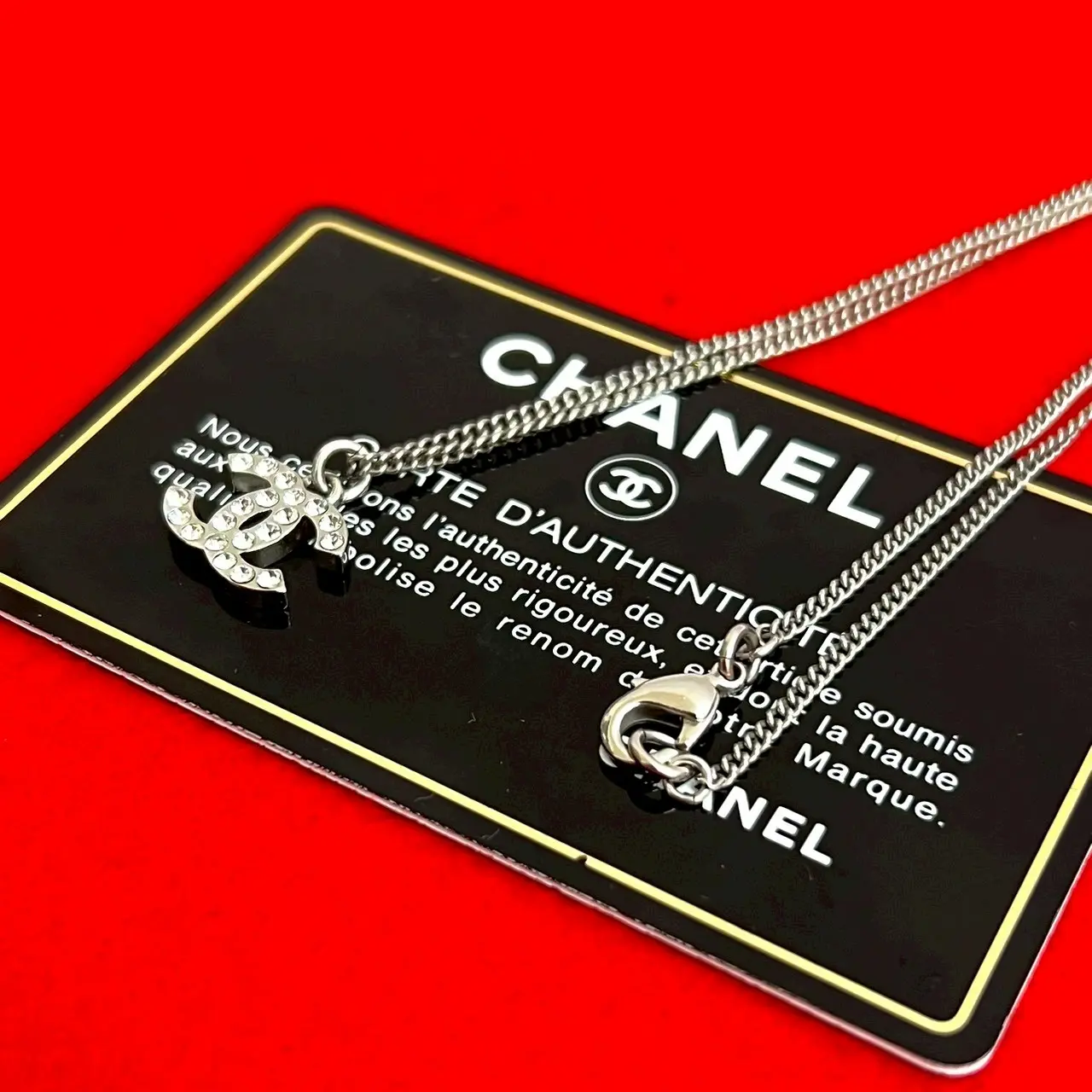 Pre-owned CHANEL Others Small Leather Goods Coco Mark Necklace