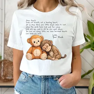 Dear Punch Plush Shirt, Emotional Monkey Tee, Borrowed Hearts Poem Shirt, Mental Health Gift, Viral Baby Monkey Plushie