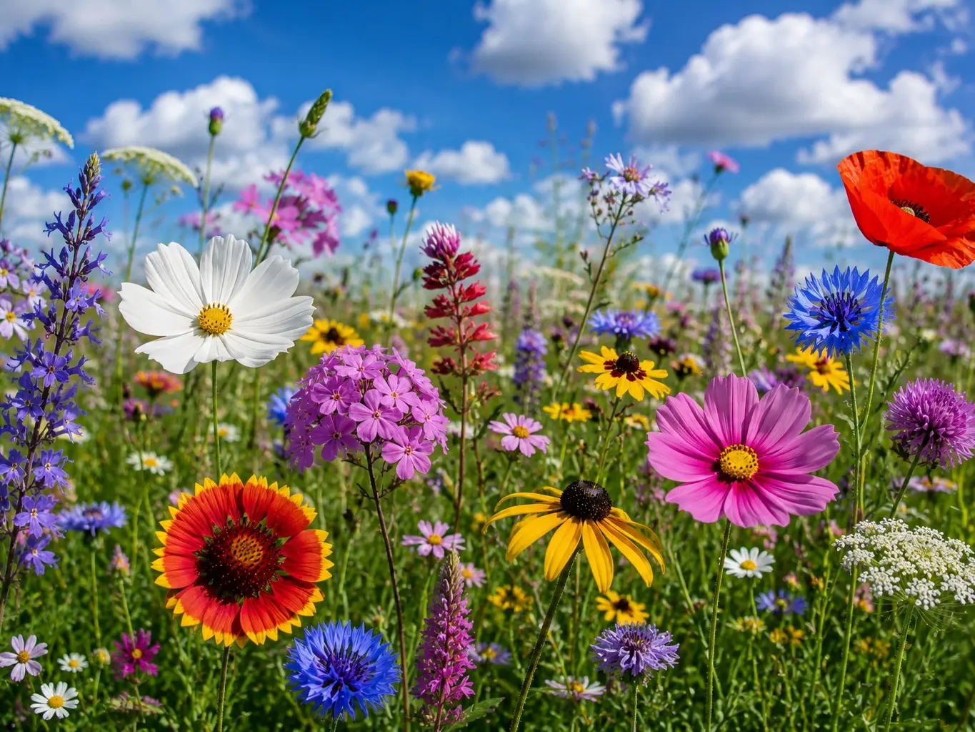 Deer & Rabbit Wildflower mix – 999+ Seeds | Non-GMO | Attracts Bees, Butterflies & Hummingbirds Perfect for Backyard Gardens, Home Gardens, Flower Beds, Garden Borders, Raised Beds, Containers  Planters Indoor Seed Starting