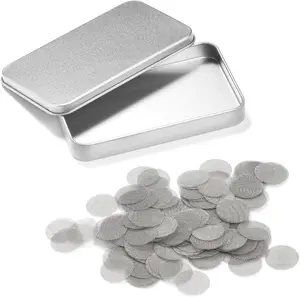 200 PCS 1/2 Inch Stainless Steel Pipe Screens, 1/2 Inch Metal Pipe Screen with Metal Box