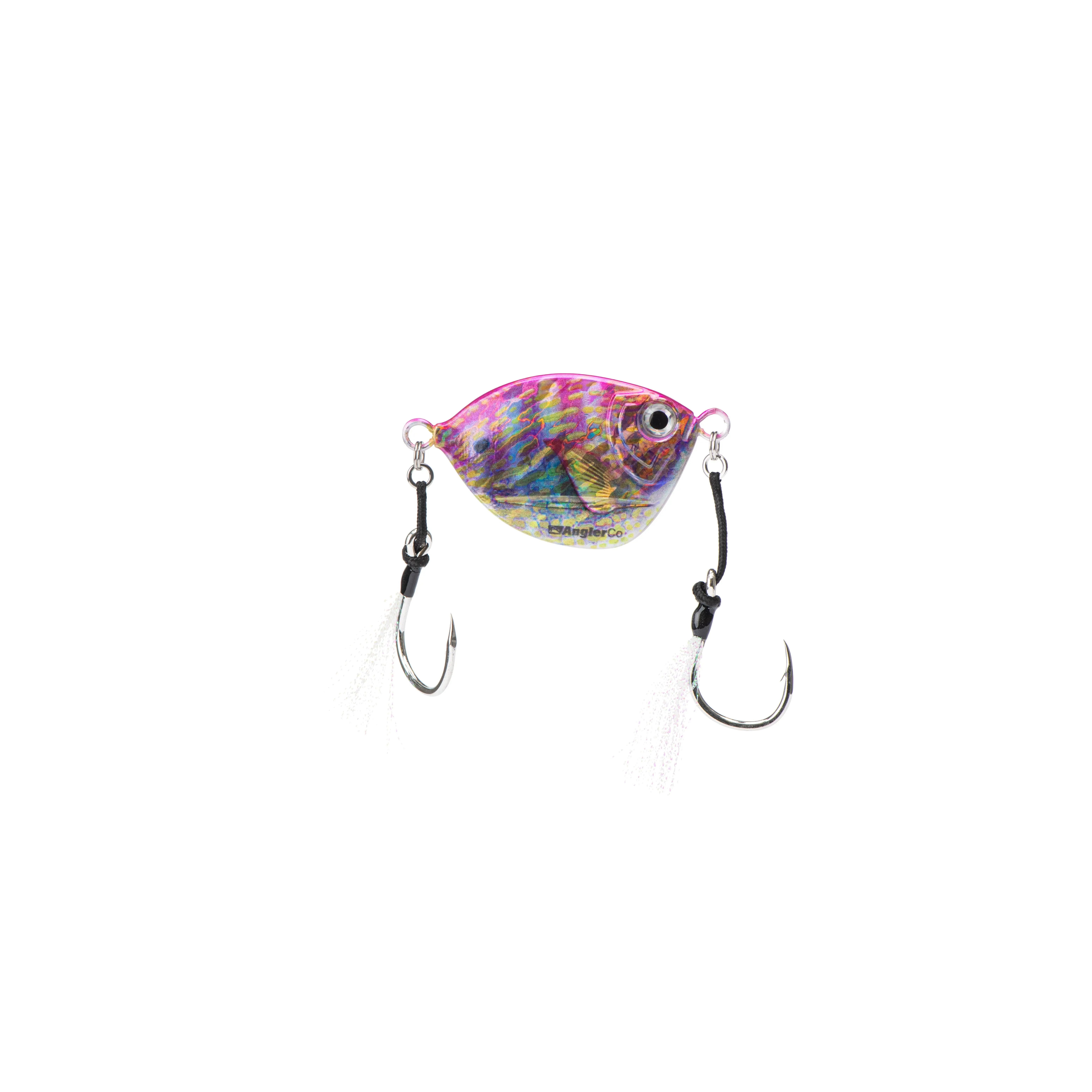 AnglerCo Lane Snapper Imposter Jig - Slow Pitch Jig for Structure & Big Game Fishing - Tail-Rigged Flutter - Reinforced Hook & Leash - 30g, 70g, 100g, 150g, 200g, 300g, 400g, 500g, 600g
