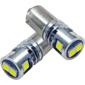12V 24V Super Bright LED Car Light Bulb 3030 5-SMD 53 57 BA9 BA9S T4W 1891 1895 1889 64111 Auto Interior Replacement Bulbs for Dome Map Glove Box Instrument Panel Courtesy Lights White