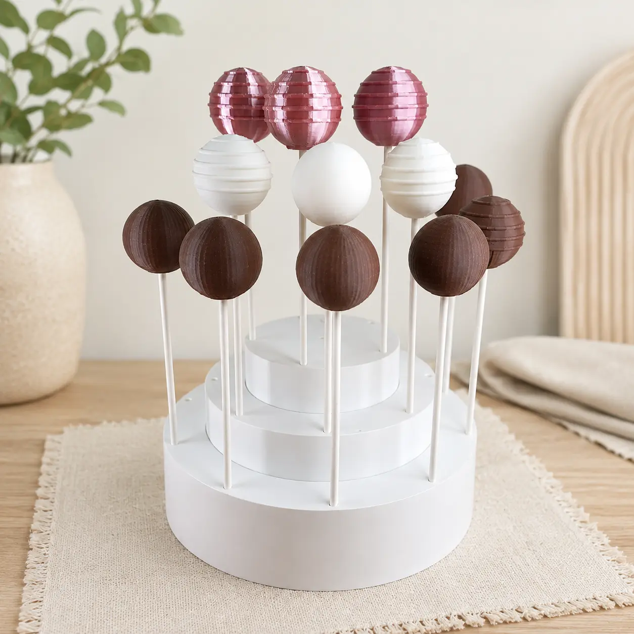 Collapsible Cake Pop Tower that holds 2 or 3 Dozen Cake Pops