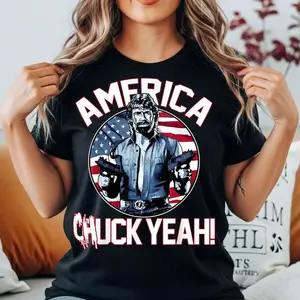 Chuck Norris America Chuck Yeah T-Shirt | Funny Patriotic USA Design 8GB
