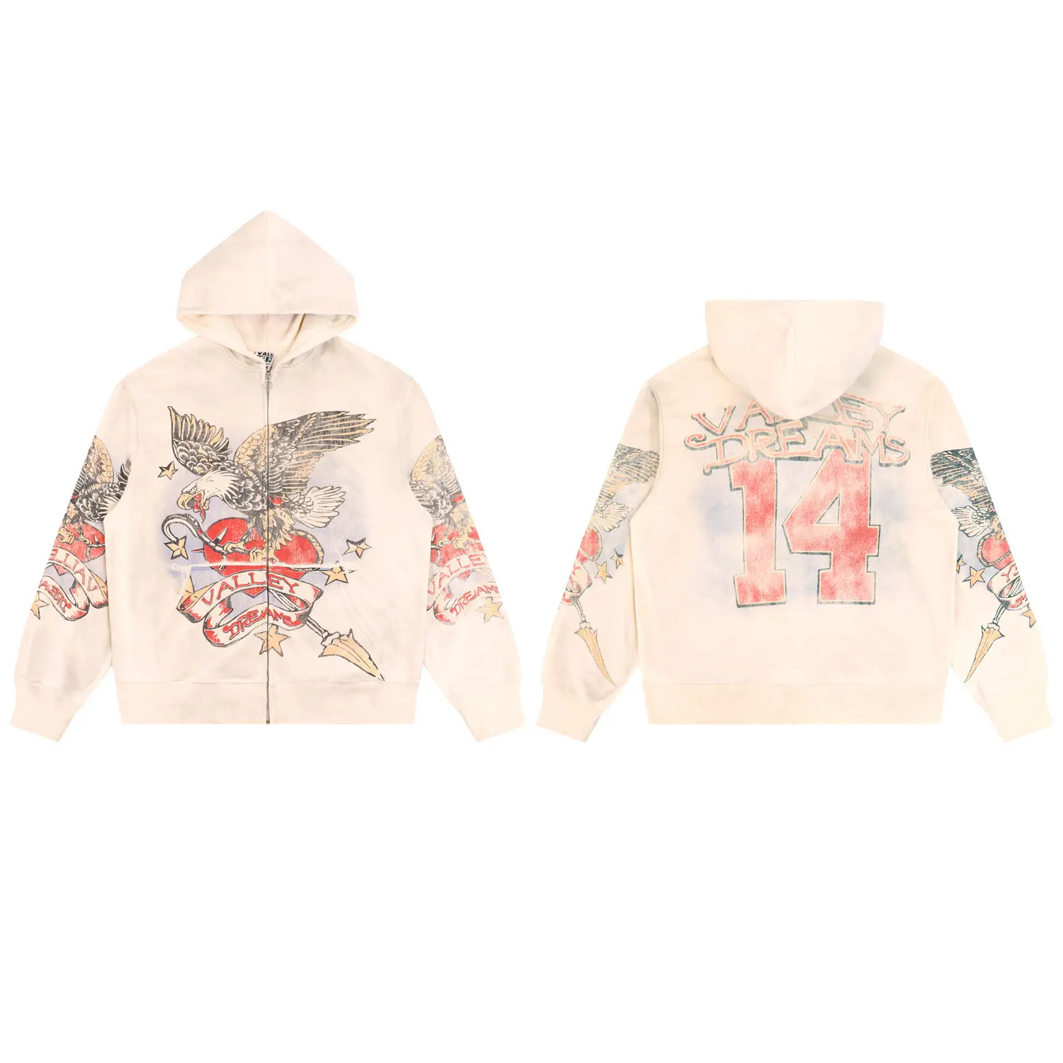 A6037 Washed Tan Hoodie